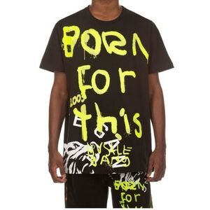 Hustle Gang "Born For This 2003" Black Neon Yellow T Shirt 2X